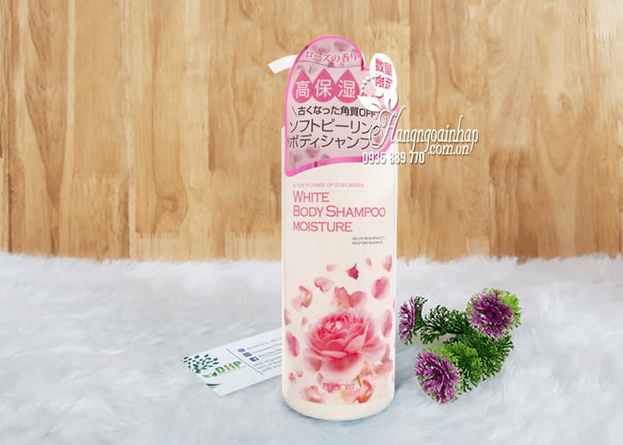 Sữa tắm Manis White Body Shampoo Moisture hồng chai 450ml 2