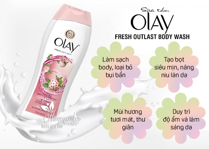 Sữa tắm Olay Fresh Outlast Body Wash 700ml của Mỹ 90