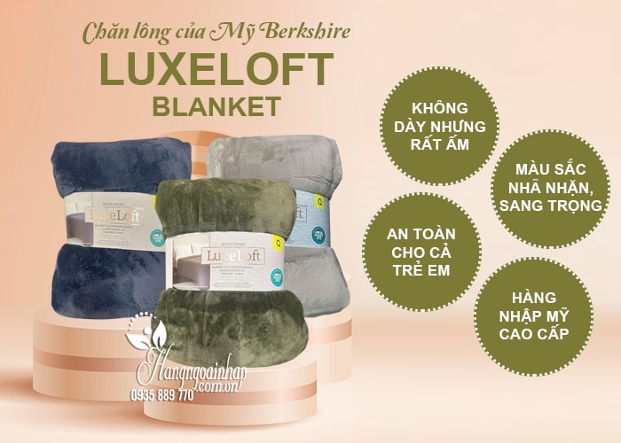 Chăn lông của Mỹ Berkshire LuxeLoft Blanket 249 x 234cm  67