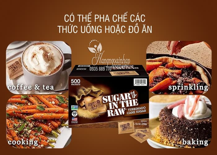 Đường mía nguyên chất Sugar In The Raw 500 Packets của Mỹ 67