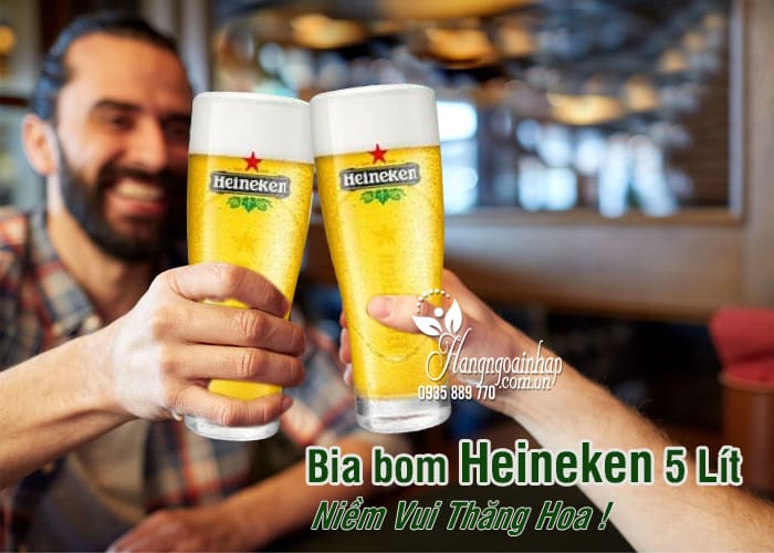 Bia bom Heineken 5 Lít nhập khẩu Hà Lan giá siêu rẻ 1