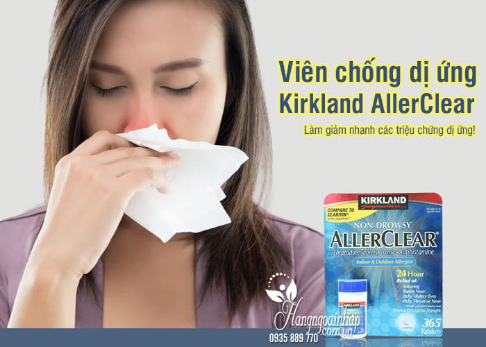 Viên chống dị ứng Kirkland AllerClear 365 viên Mỹ  1