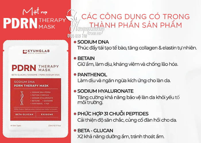 Mặt nạ Kyung Lab PDRN Therapy Mask 23ml của Hàn Quốc 89