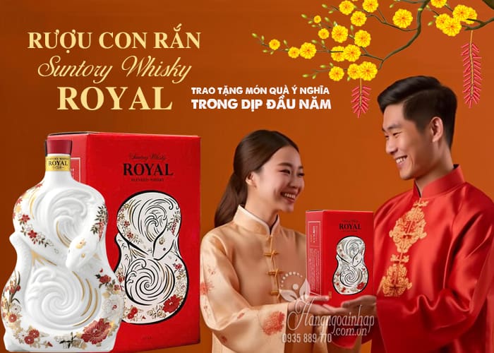 Rượu con rắn Suntory Whisky Royal 2025 xách tay Nhật Bản  23