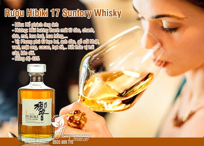 Rượu Hibiki 17 Suntory Whisky Nhật Bản chai 700ml 6