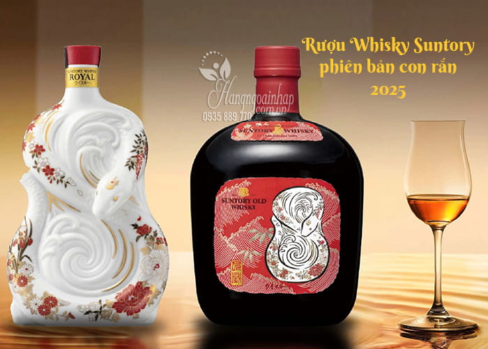 Rượu Suntory Old Whisky hình con rắn Nhật Bản chai 700ml 8