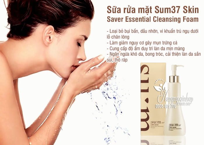 Sữa rửa mặt Su:m37 Skin Saver Essential Cleansing Foam Hàn Quốc 2