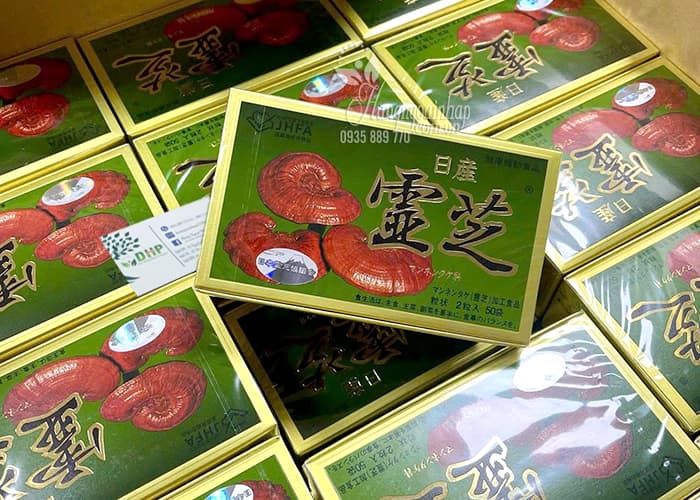 Nấm linh chi Nissan Reishi nội địa Nhật Bản hộp 39g 04