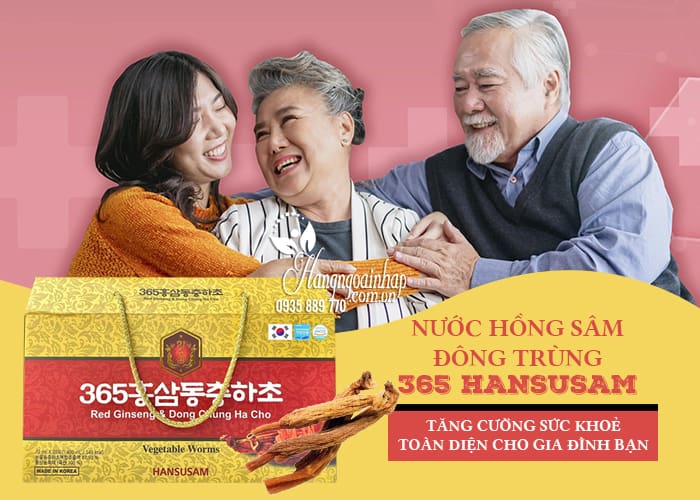 Nước hồng sâm đông trùng hạ thảo 365 Hansusam Hàn Quốc  12