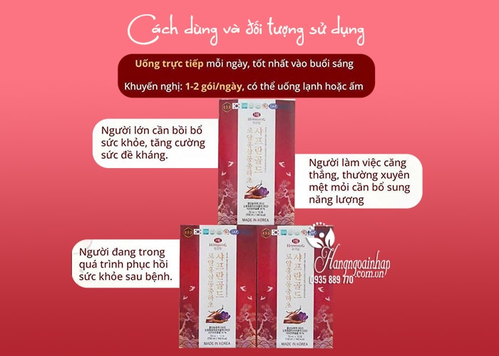 Nước hồng sâm đông trùng Saffron Gold HanKwangJang 90