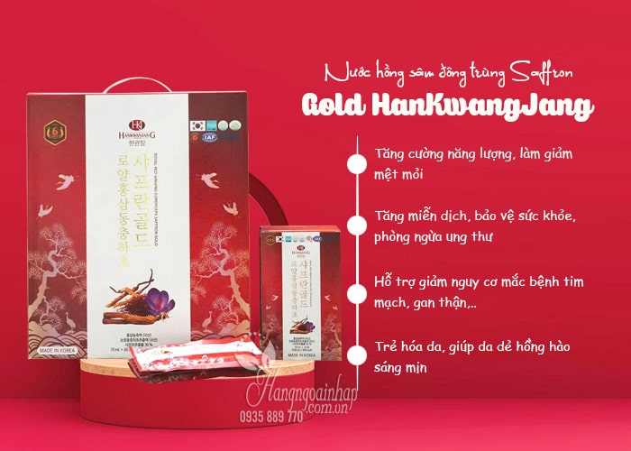 Nước hồng sâm đông trùng Saffron Gold HanKwangJang 8