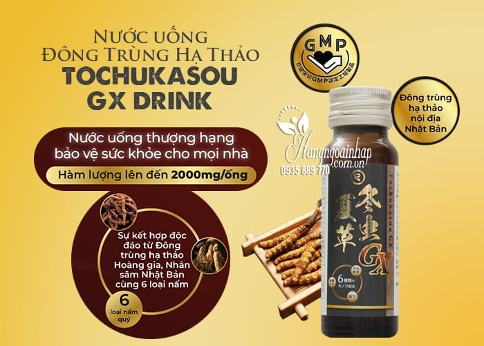 Nước uống đông trùng hạ thảo Tochukasou GX Drink Nhật Bản 93