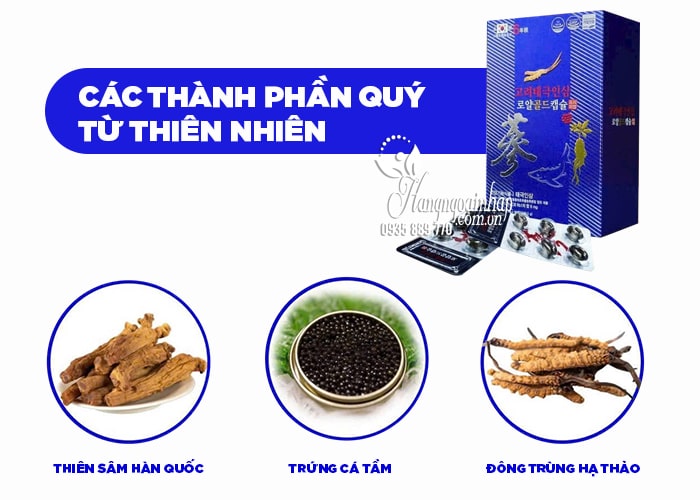 Viên thiên sâm đông trùng hạ thảo trứng cá tầm Hàn Quốc 180 viên 78