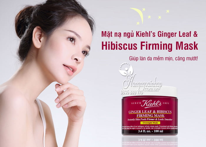 Mặt nạ ngủ Kiehl’s Ginger Leaf & Hibiscus Firming Mask 6