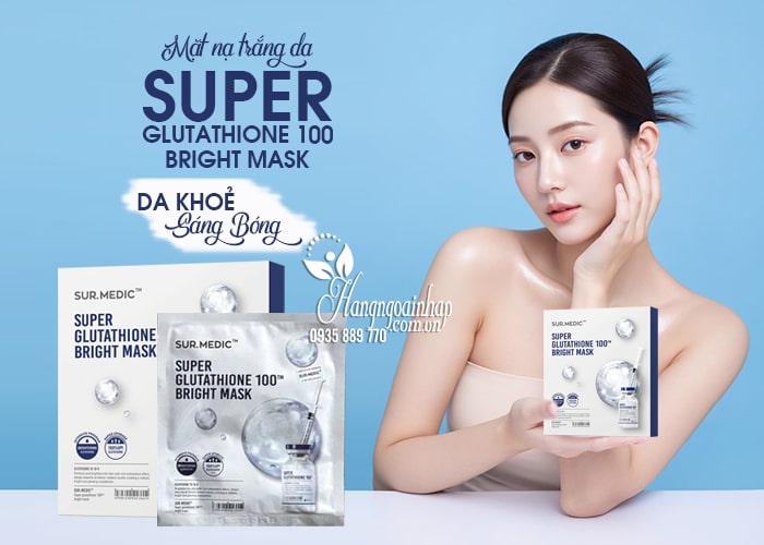 Mặt nạ trắng da Sur.Medic Super Glutathione 100 Bright Mask  1