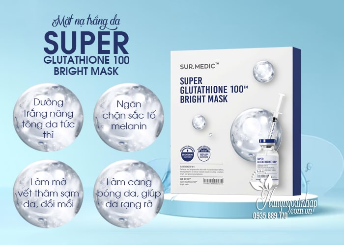 Mặt nạ trắng da Sur.Medic Super Glutathione 100 Bright Mask  567