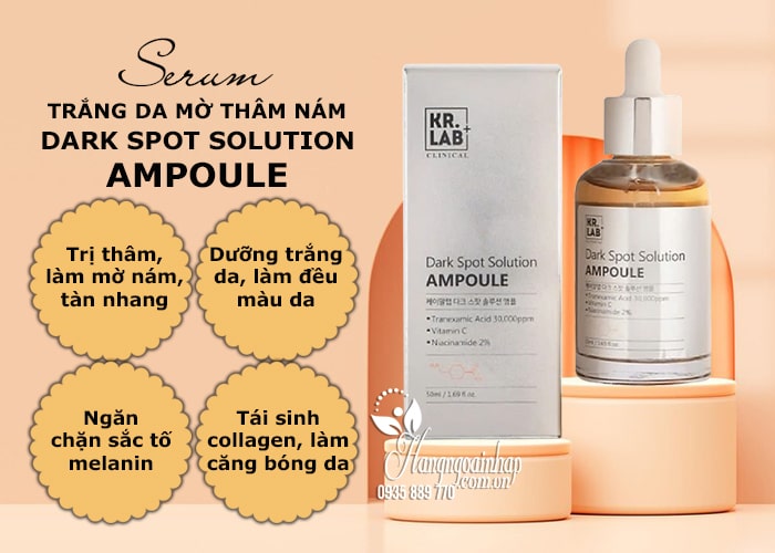 Serum trắng da mờ thâm nám Kr.Lab Dark Spot Solution 50ml  12