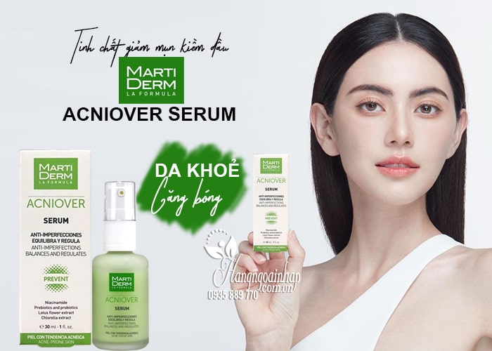 Tinh chất giảm mụn kiềm dầu MartiDerm Acniover Serum 30ml 12