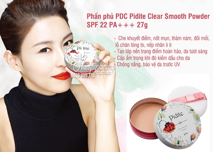Phấn phủ PDC Pidite Clear Smooth Powder SPF 22 PA+++ 27g Nhật Bản 1
