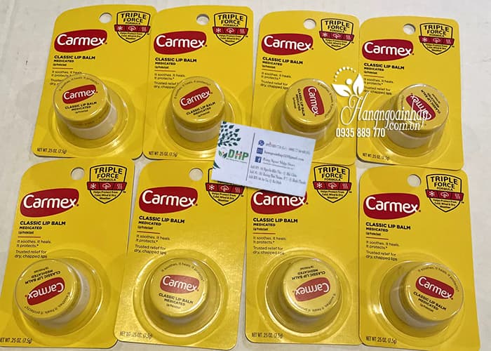 Son dưỡng môi Carmex dạng hũ Classic Lip Balm Medicated 89