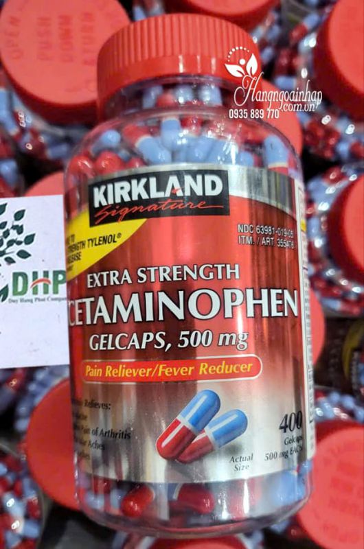 Thuốc giảm đau Kirkland Extra Strength Acetaminophen 500mg 33