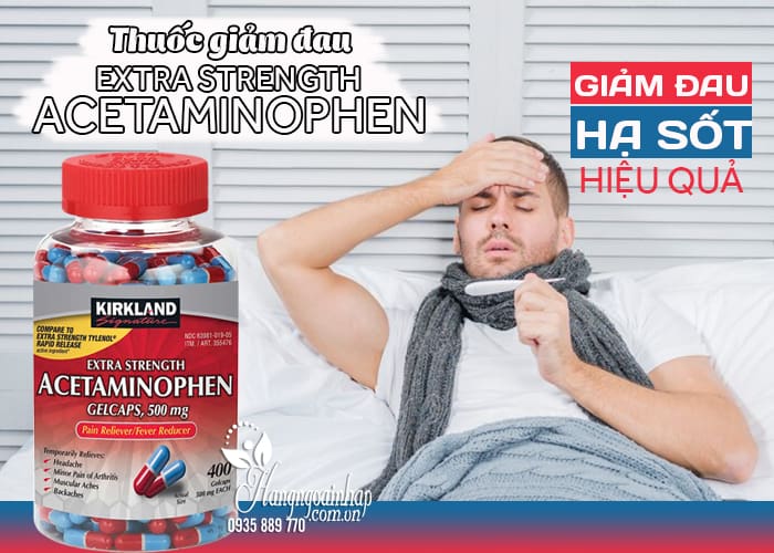 Thuốc giảm đau Kirkland Extra Strength Acetaminophen 500mg 45