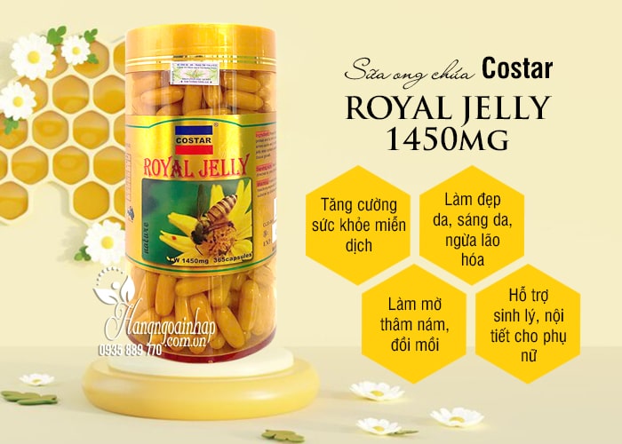 Sữa ong chúa Costar Royal Jelly 1450mg 365 Viên chính hãng 67