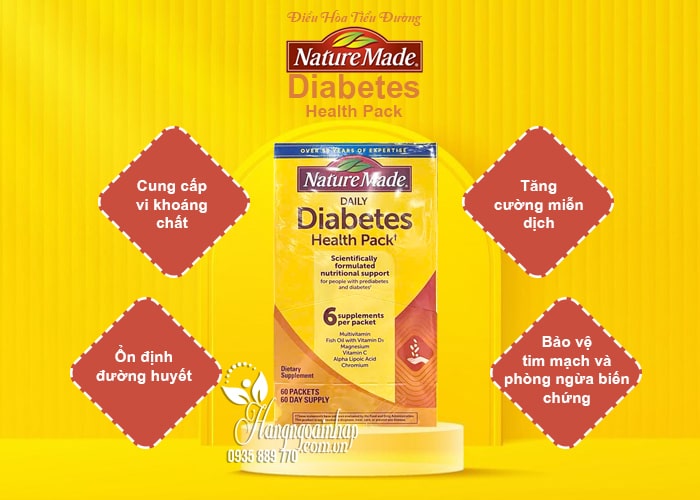 Điều Hòa Tiểu Đường Nature Made Diabetes Health Pack 60 Gói 77