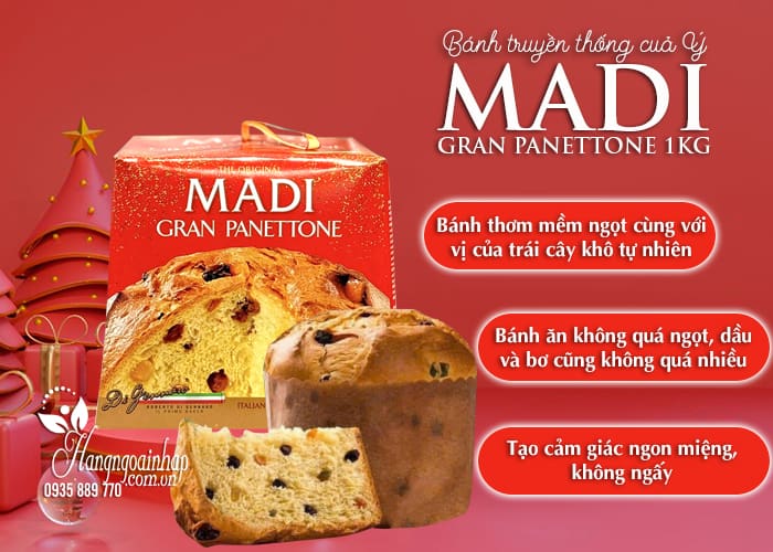  Bánh Madi Gran Panettone 1kg truyền thống của Ý 9