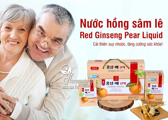 Nước hồng sâm lê Red Ginseng Pear Liquid 30 gói x 50ml 4