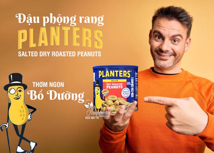 Đậu phộng rang muối Planters Salted Dry Roasted Peanuts 1,47kg  12