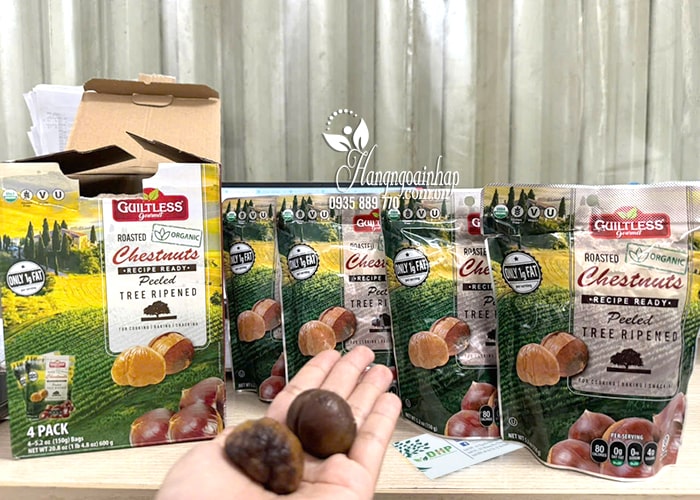 Hạt dẻ hữu cơ Guiltless Gourmet Roasted Chestnuts 600g của Mỹ 79