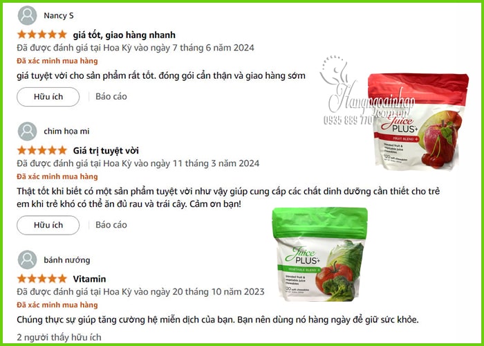 Kẹo dẻo trái cây và rau củ Juice Plus+ 120 Soft Chewables 300g 78