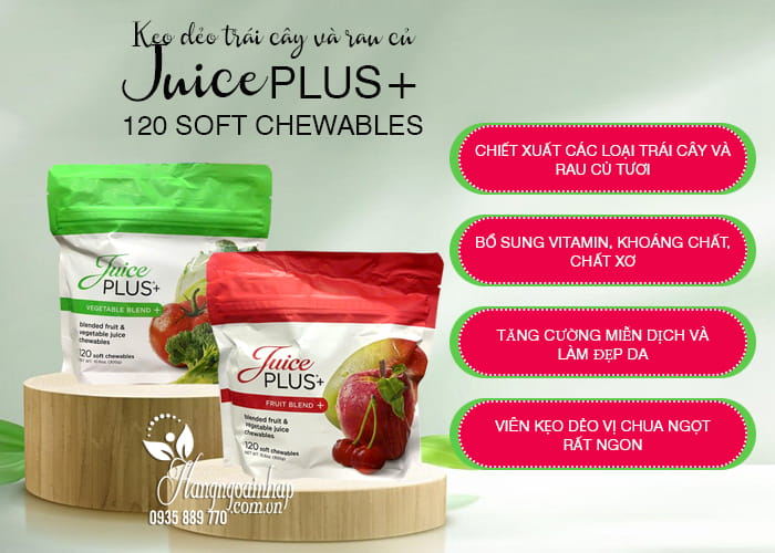 Kẹo dẻo trái cây và rau củ Juice Plus+ 120 Soft Chewables 300g 8