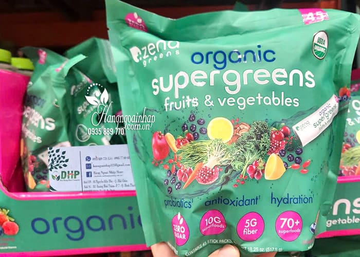 Bột siêu thực phẩm rau quả hữu cơ Zena Organic Super Greens 7