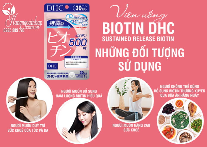 Viên uống Biotin DHC Sustained Release Biotin 30 viên Nhật 5