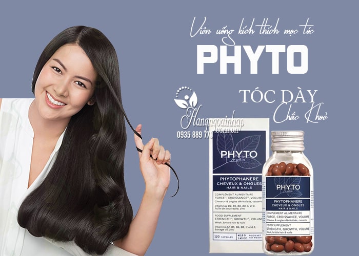 Viên uống kích thích mọc tóc Phyto chính hãng Pháp 120 viên 12