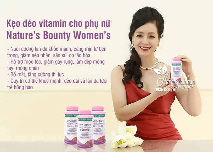 Kẹo dẻo vitamin cho phụ nữ Nature’s Bounty Women’s Mỹ 1