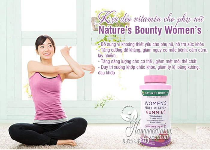 Kẹo dẻo vitamin cho phụ nữ Nature’s Bounty Women’s Mỹ 9