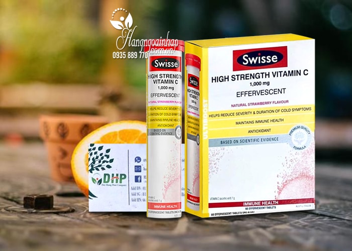 Viên sủi Swisse High Strength Vitamin C 1000mg ống 20 viên 1