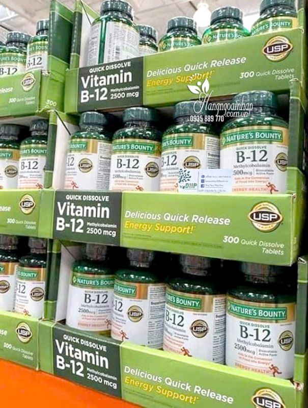 Viên uống Vitamin B12 2500mg Nature’s Bounty 300 viên Mỹ 35