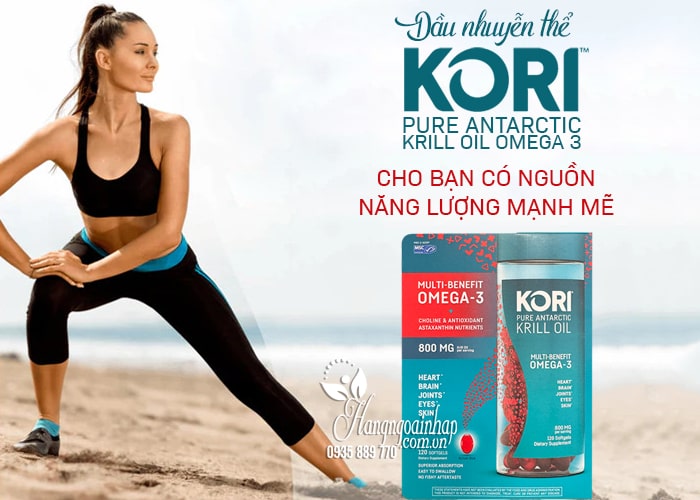 Dầu nhuyễn thể Kori Pure Antarctic Krill Oil Omega 3 800mg 12