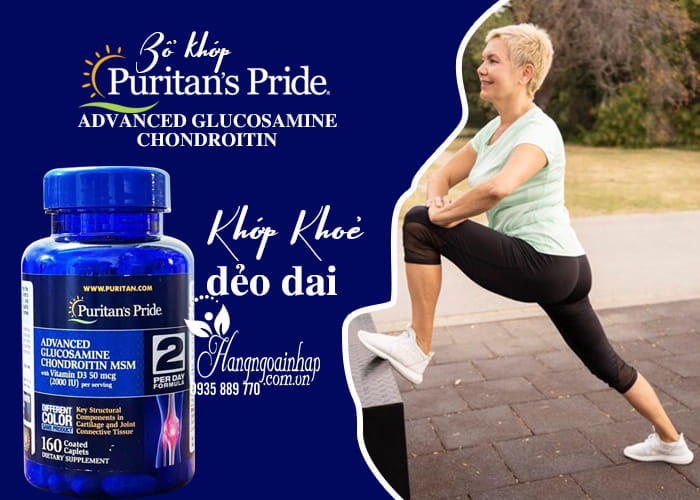 Bổ khớp Puritan Pride Advanced Glucosamine Chondroitin 160 viên 1