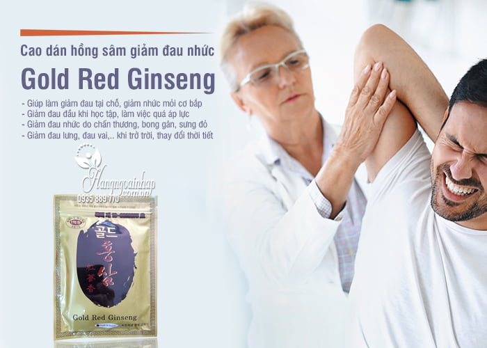 Cao dán hồng sâm Hàn Quốc Gold Red Ginseng giảm đau nhức 6