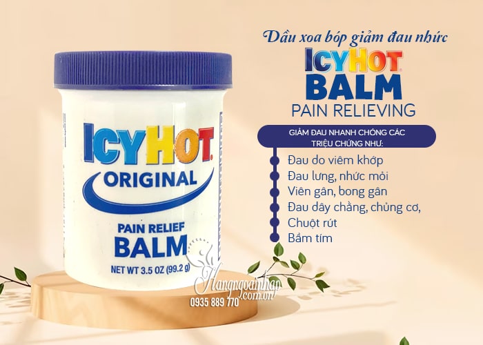 Dầu xoa bóp giảm đau nhức Icy Hot Balm Pain Relieving của Mỹ 78