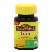 Viên uống bổ sung sắt Nature Made Iron 65mg 180 vi...