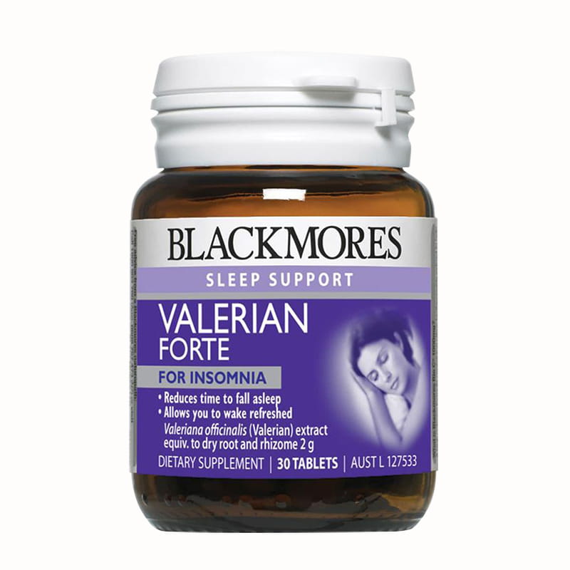 Viên uống hỗ trợ giấc ngủ Blackmores Valerian Forte 2000mg Úc