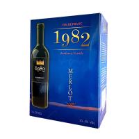 Rượu vang Pháp 1982 Merlot Hộp 3 lít xách tay Pháp...