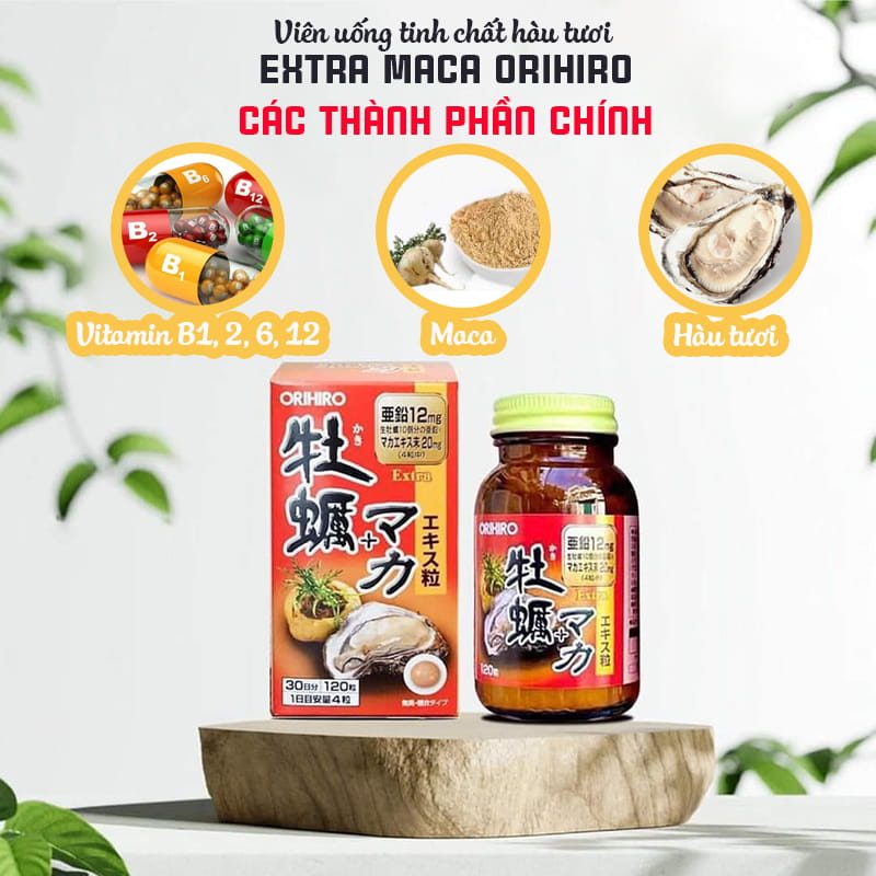 Tinh chất hàu tươi Extra Maca Orihiro 120 viên, giá tốt