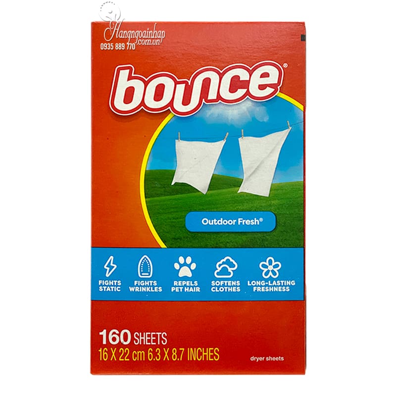 Giấy Thơm Quần Áo Bounce 4 In 1 160 Tờ Của Mỹ